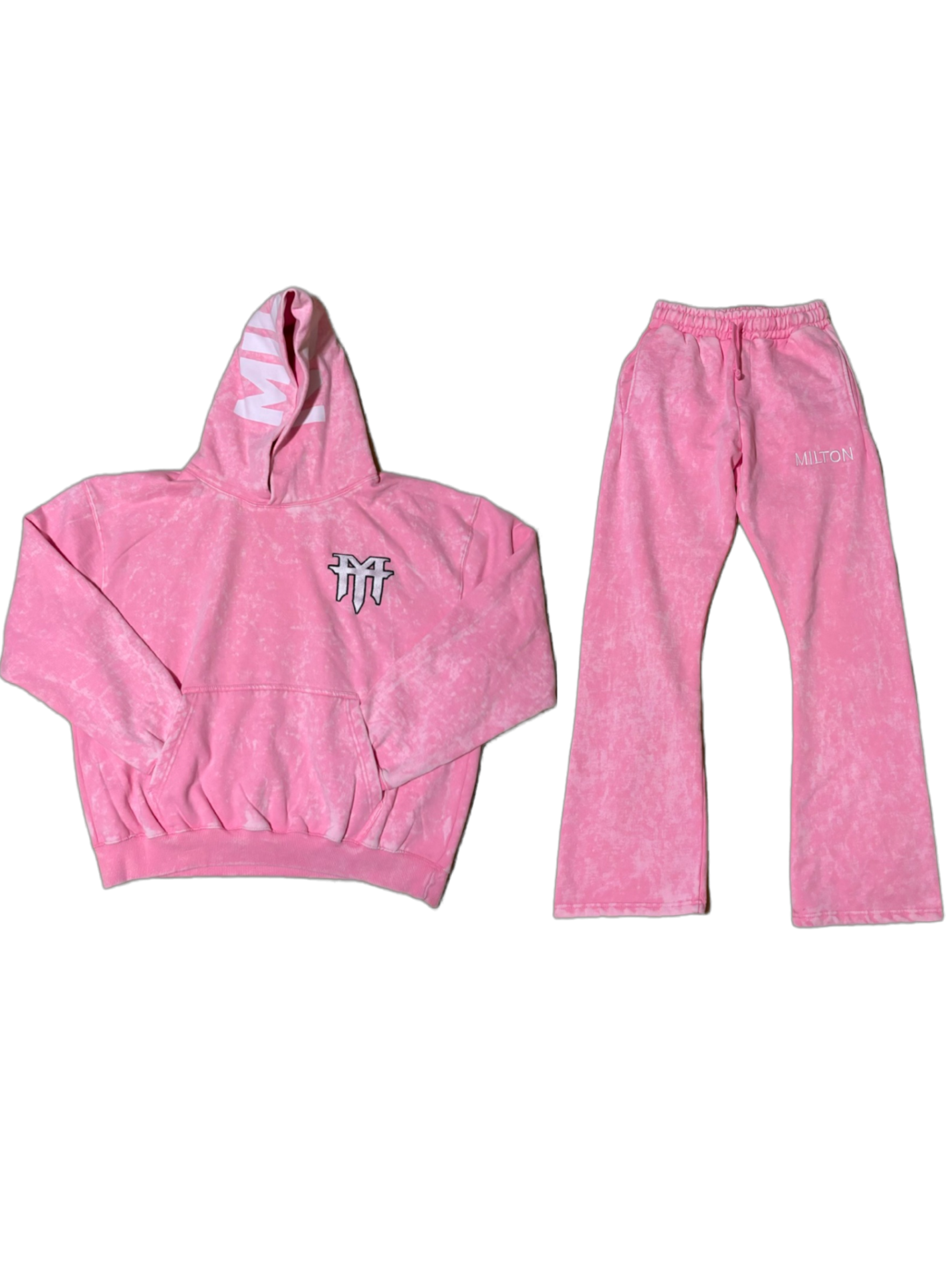 MILTON CARDINAL FLARED SWEATSUIT PINK