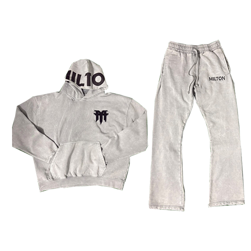 MILTON CARDINAL FLARED SWEATSUIT GREY