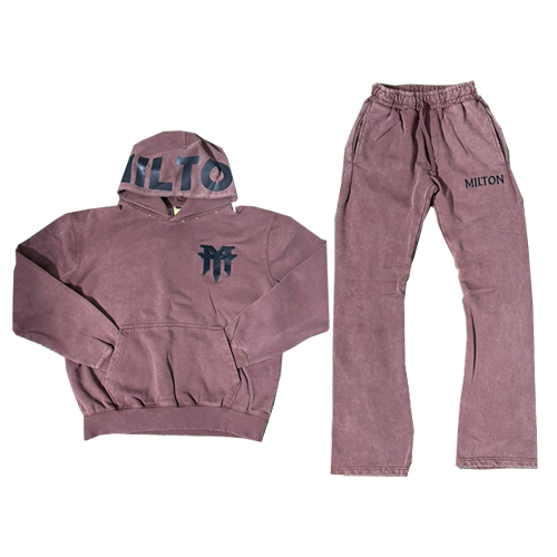 MILTON  CARDINAL FLARED SWEATSUIT BROWN